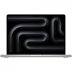 Laptop Apple MacBook Pro 14 cu procesor Apple M3 Max, 16 nuclee CPU si 40 nuclee GPU, 48GB RAM, 1TB SSD, Silver, INT KB, 96W USB-C