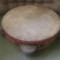 tamburina din lemn piele discuri cupru instrument muzical percutie muzica veche