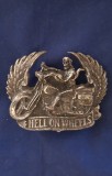 Cataramă vintage motociclist /hell ,superbă