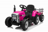 Tractor electric 12V cu remorca Nichiduta Farmer Pink