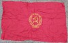 Steag PCR Matase 1983, 135x90cm, Nefolosit, Eticheta Originala - Drapel Partidul Comunist Roman, Colectie Pionier