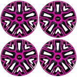 Cumpara ieftin Set 4 Capace Roti 16 inchi, Best Roz-Negru, Compatibile Cu Mini