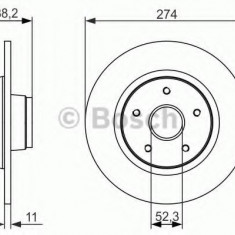 Disc frana MERCEDES CITAN Tila-Auto (415) (2012 - 2016) BOSCH 0 986 479 695