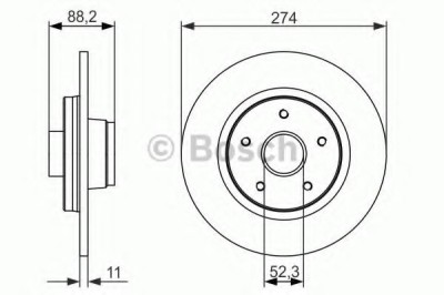 Disc frana RENAULT KANGOO Express (FW0/1) (2008 - 2016) BOSCH 0 986 479 695 foto