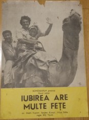 Iubirea are multe fete afis / poster cinema vintage original foto