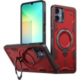 Husa military armour cu inel metalic, ALC MOBILE, compatibila cu Samsung Galaxy A07, Rosu