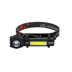 Lanterna Cap Led Reincarcabila MRG MKX212 , Detasabila, cu Magnet, XPE + COB C893