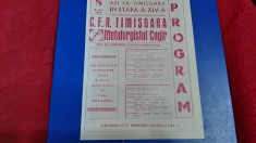 program CFR Timisoara - Metal. Cugir