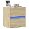Gossi comoda tv de perete cu lumini led, stejar sonoma, 41x31x45 cm
