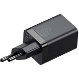 Incarcator retea Baseus Super Si Pro, Quick Charge 30W, 1 x USB 5V/3A, 1 x USB Type-C 5V/3A, negru