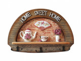 Cuier Home Sweet Home, 3 agatatori, 36 cm, HML61