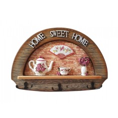 Cuier Home Sweet Home, 3 agatatori, 36 cm, HML61