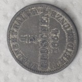 Germania 1/2 groschen 1864 B , argint