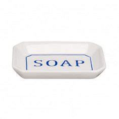 Savoniera ceramica alba Soap 13x8x2 cm foto