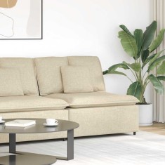 vidaXL Modul central canapea modulară cu perne, crem, 100 cm