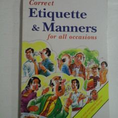 CORECT ETIQUETTE & MANNERS FOR ALL OCCASIONS - SEEMA GUPTA