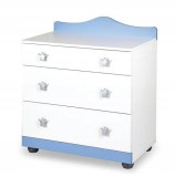 Comoda de Infasat Klups PRINCE Alb-Albastru GreatGoods Plaything
