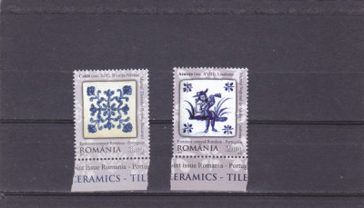 ROMANIA 2010 LP 1869 EM. COM. ROMANIA -PORTUGALIA CERAMICA SERIE MNH. foto