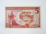 Islanda 5 Kronur 1957 seria:369600 in stare foarte buna la cel mai mic pret,bancnota din imagini