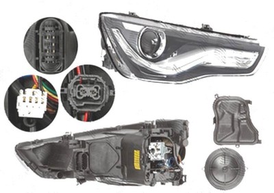 Far Audi A1 (8x), 04.2010-01.2015, fata, Dreapta, bi-xenon; cu LED daytime running light; D3S+LED; electric; fara motoras; fara LED controlling unit, foto