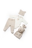 Cumpara ieftin Set cadou nou nascut 5 piese, TeddyBear, BabyCosy, marime 0-3 luni