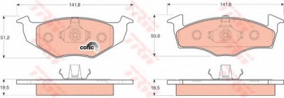 Set placute frana,frana disc VW POLO Variant (6KV5) (1997 - 2001) TRW GDB1218 foto