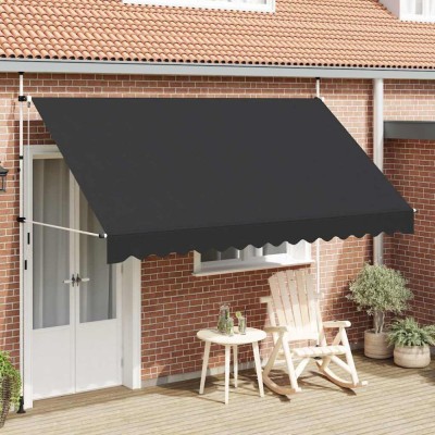 Copertină retractabilă manual, antracit, 350 cm foto