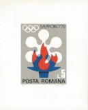 |Romania, LP 779/1947, J.O. de Iarna - Sapporo, colita nedantelata, MNH