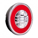 Lampa LED Rotunda Neon 12V 24V, 3 Functii, &Phi;14cm, Stop Frana Semnalizare, Camion Remorca, E4