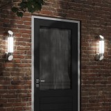 VidaXL Corpuri de iluminat exterior de perete 2 buc argintiu oțel inox 4006293