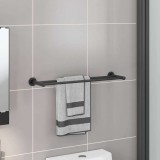 Cumpara ieftin Suport pentru prosoape Negru 61 x 14.5 x 5 cm Oțel inoxidabil