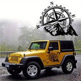 Sticker autoadeziv pentru vehicule Off Road, model &quot;Kompass&quot;, dimensiune 44 x 55 cm, culoare Neagra, AVEX