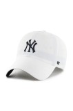 47 brand șapcă MLB New York Yankees culoarea alb, uni, B-BRRRC17BBU-WH