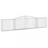 Cumpara ieftin Cos gabion arcuit 400x30x80/100 cm fier galvanizat