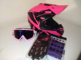 Cumpara ieftin Casca Moto Enduro ATV Ochelari Manusi Cagula Marime S M L XL ABS ECE