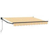 vidaXL Cort electric retractabil Galben și alb 3,5 x 2 m 3419134