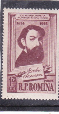 ROMANIA 1954 LP 378 CENTENARUL BARBU ISCOVESCU , MNH foto