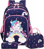 Wadalh rucsac fata unicorn scoala elementara rucsac fata Escol set sac