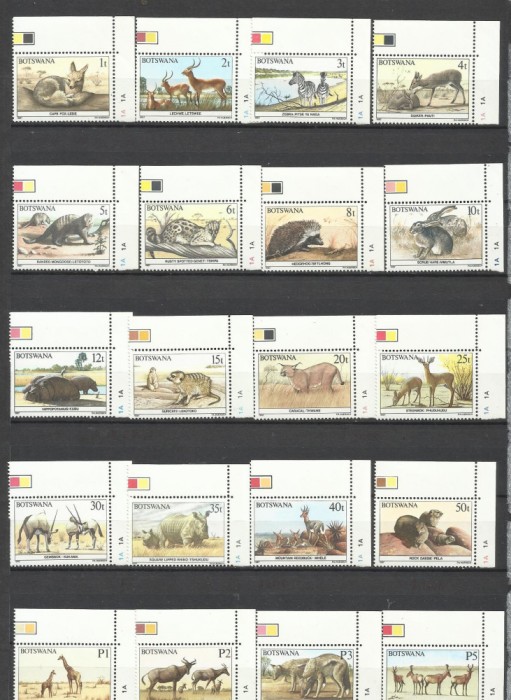 BOTSWANA 1987 FAUNA ANIMALE SALBATICE