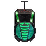 Boxa portabila Kolav 121F, Bluetooth, acumulator, microfon inclus, telecomanda, lumini RGB