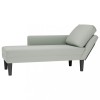 VidaXL Șezlong cu pernă și cotieră dreaptă, gri deschis, catifea 4009807