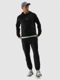 Pantaloni jogger de trening din bumbac organic pentru bărbați - negri, 4F Sportswear