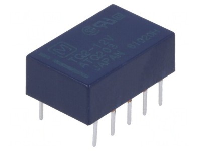 Releu Electromagnetic DPDT 12VDC 2A foto