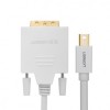 Adaptor cablu Mini Displayport DP la DVI 24+1-Lungime 2 Metri-Culoare Alb, Ugreen