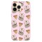 Husa compatibila cu Apple iPhone 15, Viceversa, model Pusheen pizza pattern , Silicon, TPU