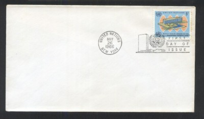 UN New York 1966 New WHO building Mi.166 FDC UN.127 foto