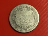 Moneda Argint Romania - 1 Leu 1881 Carol I !