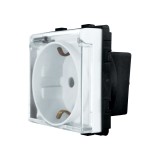 Modul Priza Simpla cu Capac Fara Rama Din Sticla LUXION SmartElectro IntelligentHouse