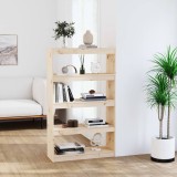 Bibliotecă/Separator cameră, 80x30x135,5 cm, lemn masiv pin