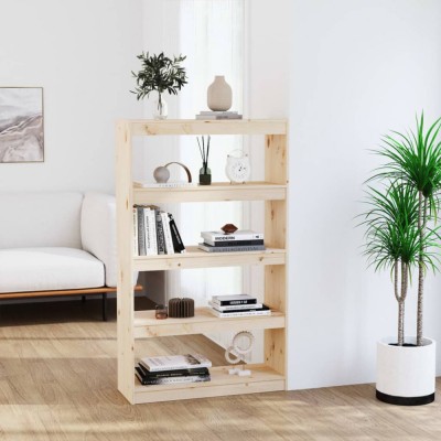 Bibliotecă/Separator cameră, 80x30x135,5 cm, lemn masiv pin foto
